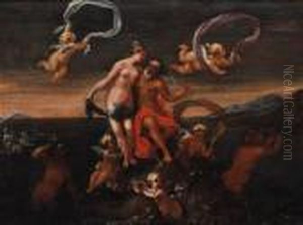 The Triumph Of Amphitrite Oil Painting by Giovanni Camillo Sagrestani