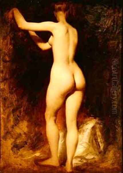 Female Nude from behind Oil Painting by William Etty