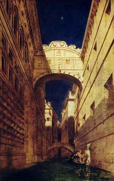 Bridge of Sighs Oil Painting by William Etty