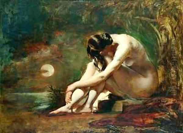 Moonlit Nude Oil Painting by William Etty