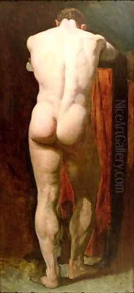 Standing Male Nude Oil Painting by William Etty