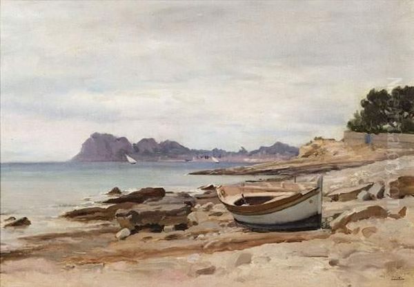 Bord De Mer Pres De La Ciotat. Oil Painting by Paul Jean Marie Sain