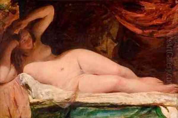 Reclining Nude Oil Painting by William Etty