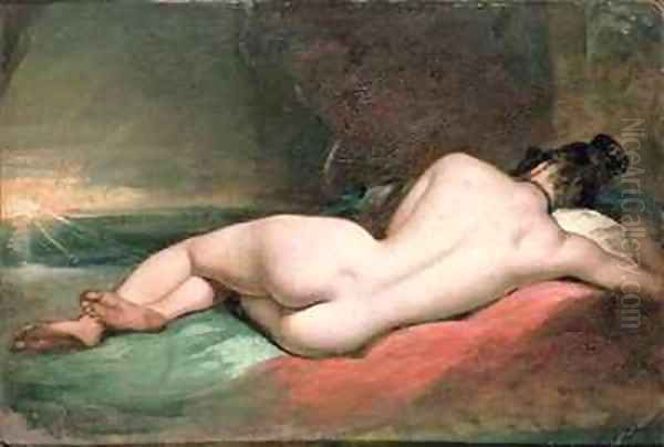 Nude Model Reclining Oil Painting by William Etty