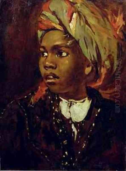 Study of a Negro Boy Oil Painting by William Etty