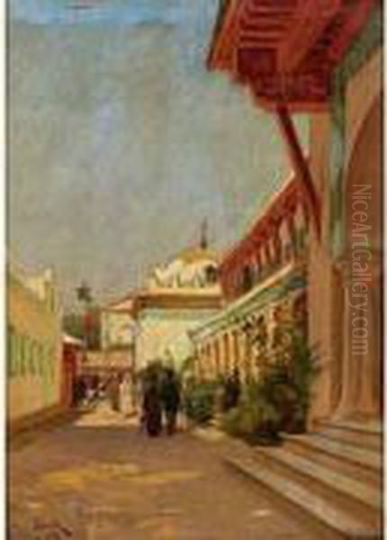 L'exposition Universelle En 1889 Oil Painting by Henri Saintin