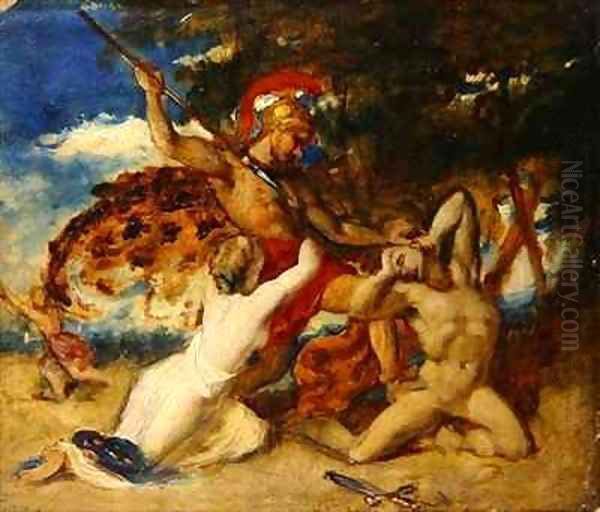 Mercy interceding for the Vanquished Oil Painting by William Etty