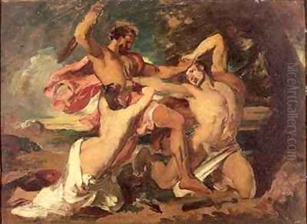 The Combat Woman pleading for the vanquished Oil Painting by William Etty