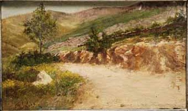 Paisaje De Montana Oil Painting by Manuel Salces y Gutierrez