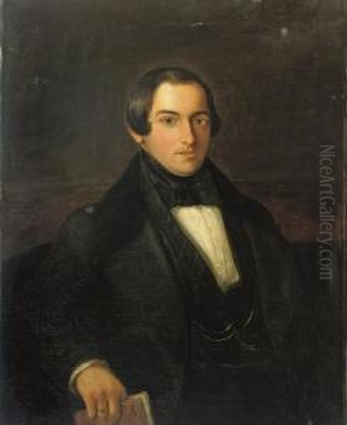 Portrait Of Ary Prins Oil Painting by Raden Sjarief B. Saleh