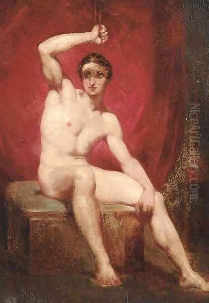 A male nude study Oil Painting by William Etty