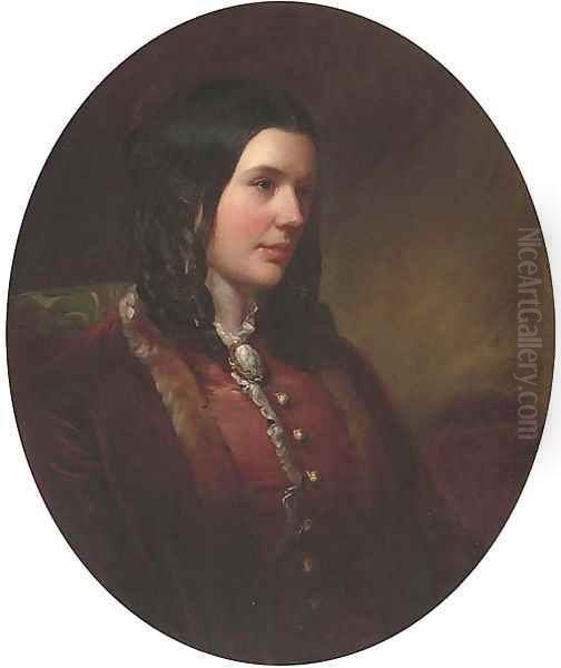 Portrait of Miss Catherine Etty Oil Painting by William Etty