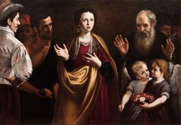 Martirio Di Una Santa Oil Painting by Tommaso Salini (Mao)