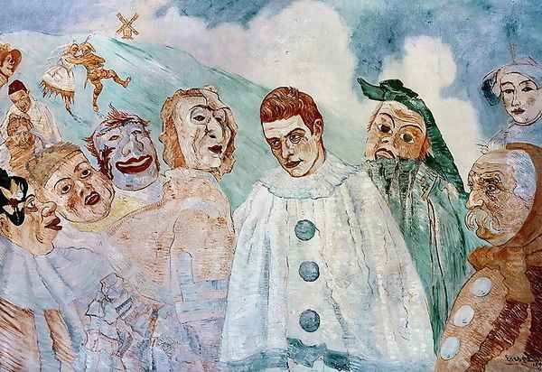 The Despair of Pierrot (Jealous Pierrot) 1892 Oil Painting by James Ensor