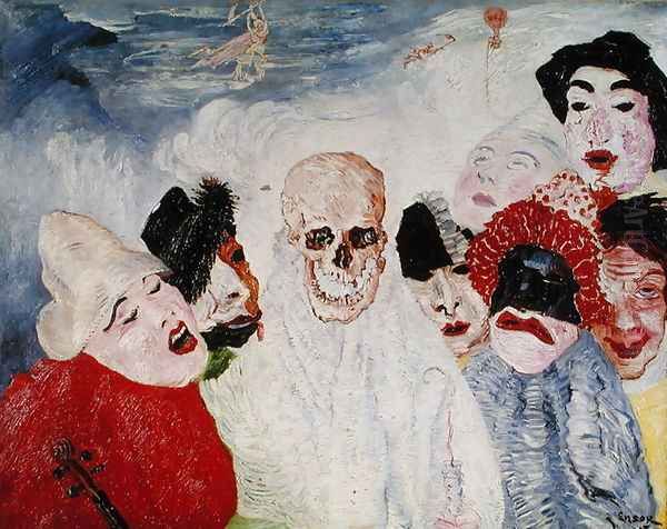 Masks and Death Oil Painting by James Ensor