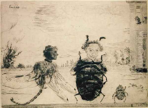 Peculiar Insects, 1888 Oil Painting by James Ensor