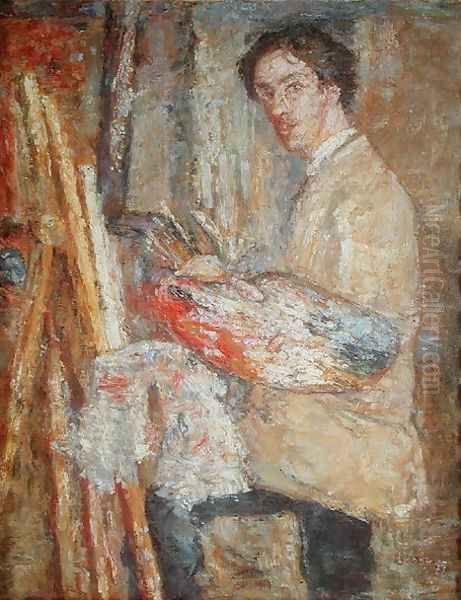 Self Portrait, 1879 Oil Painting by James Ensor