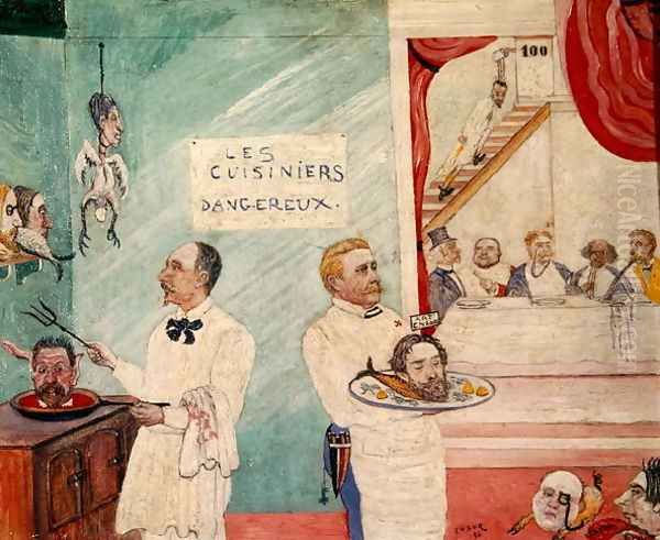 The Dangerous Cooks, 1896 Oil Painting by James Ensor