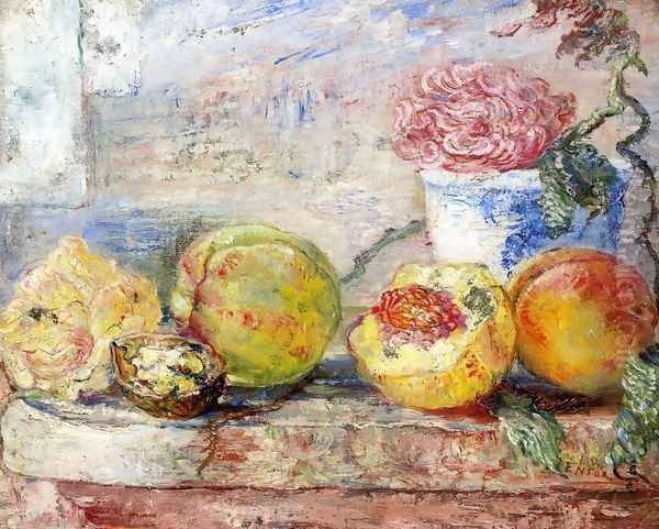 Peaches, 1890 Oil Painting by James Ensor