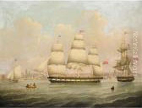 Sailing Off Liverpool Oil Painting by Robert Salmon