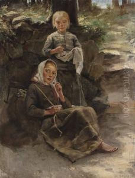 Korsbaren. Oil Painting by Hugo Salmson