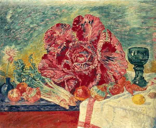 The Red Cabbage, 1925 Oil Painting by James Ensor