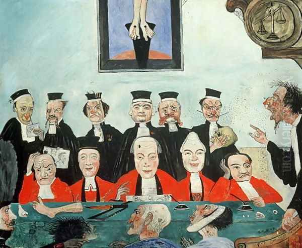 The Good Judges, 1891 Oil Painting by James Ensor