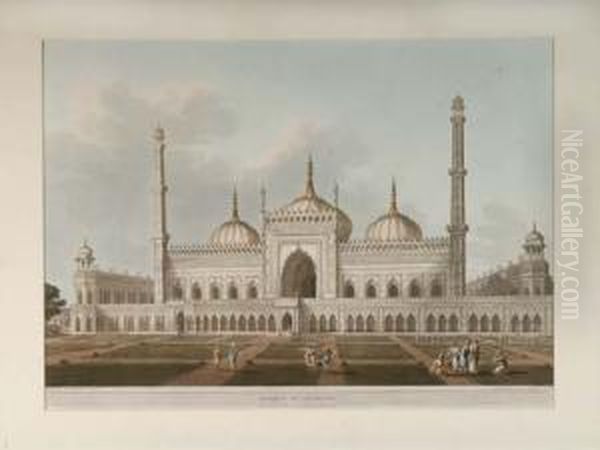 Mosque At Lucknow Par L. Hill Oil Painting by Henry Salt