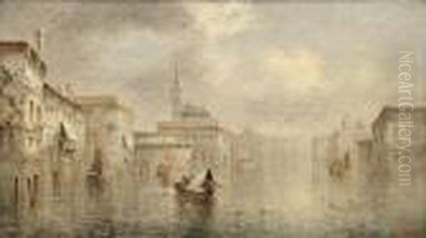 Venice In Mist Oil Painting by James Salt