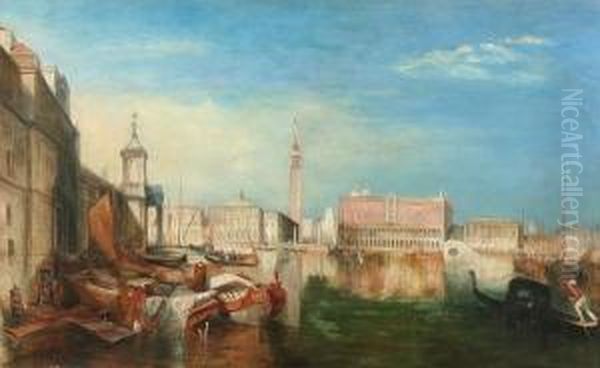 A Venetian Canal Scene by James Salt