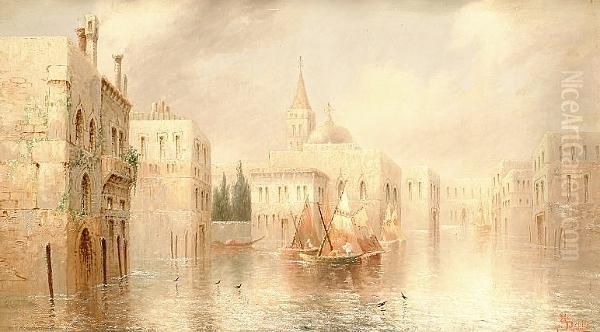 Venetian Views Oil Painting by James Salt