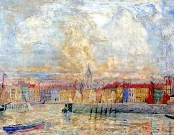 The Docks of Ostende Oil Painting by James Ensor