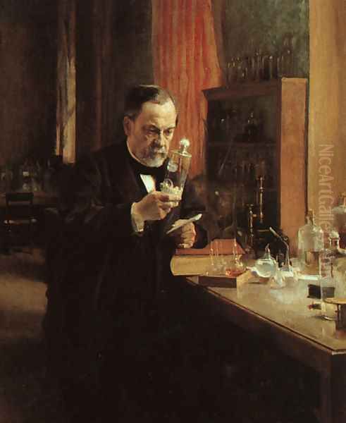 Portrait of Louis Pasteur 1885 Oil Painting by Albert Edelfelt