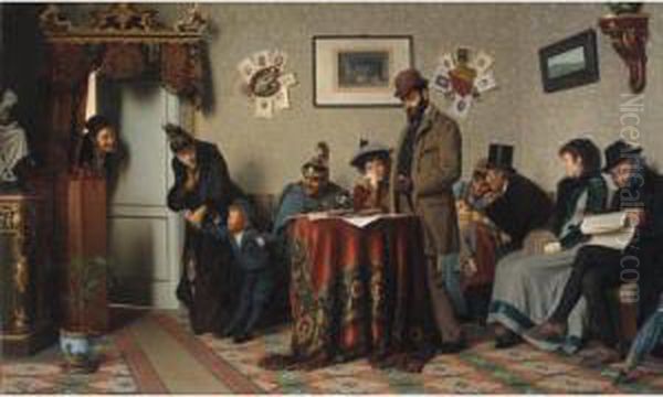 The Waiting Room Oil Painting by Pietro Saltini