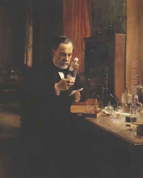 Louis Pasteur Oil Painting by Albert Edelfelt