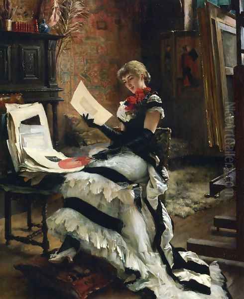 Chez l'Artiste Oil Painting by Albert Edelfelt