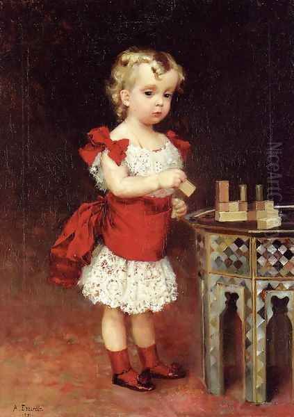 Portrait of Grand Duke Andrei Vladimirovich as a Child Oil Painting by Albert Edelfelt