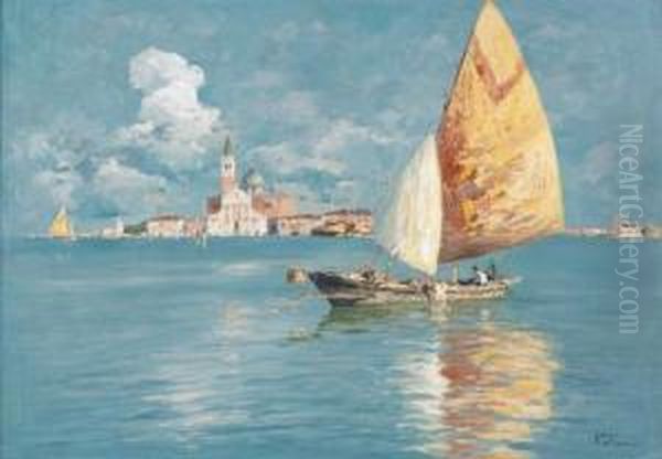 La Laguna Di Venezia E L'isola Di San Giorgio Oil Painting by Giovanni Salviati