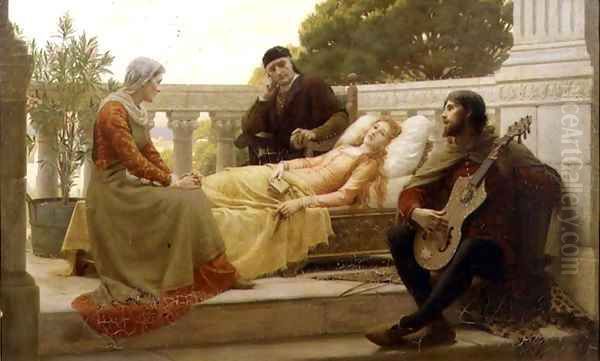 How Liza Loved the King 1890 Oil Painting by Blair-leighton Edmund