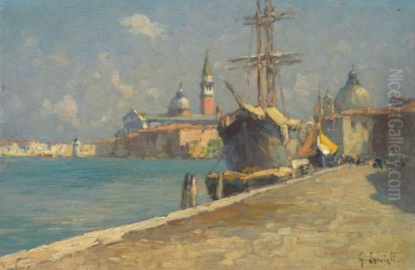 Veduta Di San Giorgio Dalla Giudecca Oil Painting by Giovanni Salviati