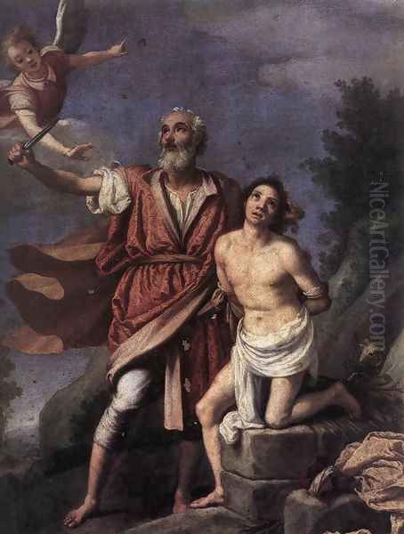 Sacrifice of Isaac 1590s Oil Painting by (Jacopo Chimenti) Empoli