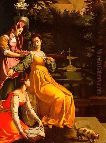 Susanna and the Elders 1600 Oil Painting by (Jacopo Chimenti) Empoli