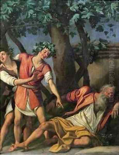 The Drunkenness of Noah Oil Painting by (Jacopo Chimenti) Empoli