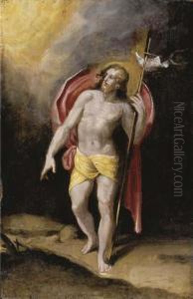 The Risen Christ Oil Painting by Orazio Samacchini