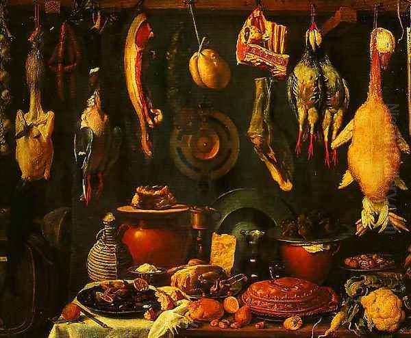 Still Life with Game Oil Painting by (Jacopo Chimenti) Empoli