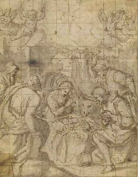 The Adoration of the Shepherds Oil Painting by (Jacopo Chimenti) Empoli