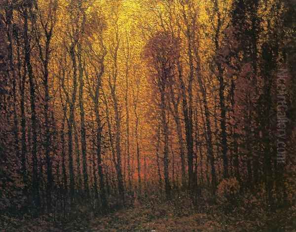 Deep Woods in Fall Oil Painting by John Joseph Enneking