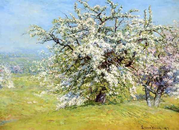 Blooming Meadows Oil Painting by John Joseph Enneking