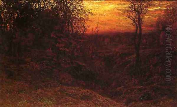 Landscape at Sunset Oil Painting by John Joseph Enneking