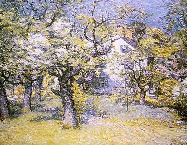 Through the Orchard 1895 Oil Painting by John Joseph Enneking